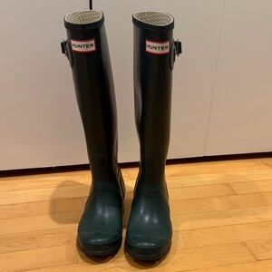 Hunter Dark Green Waterproof Boots